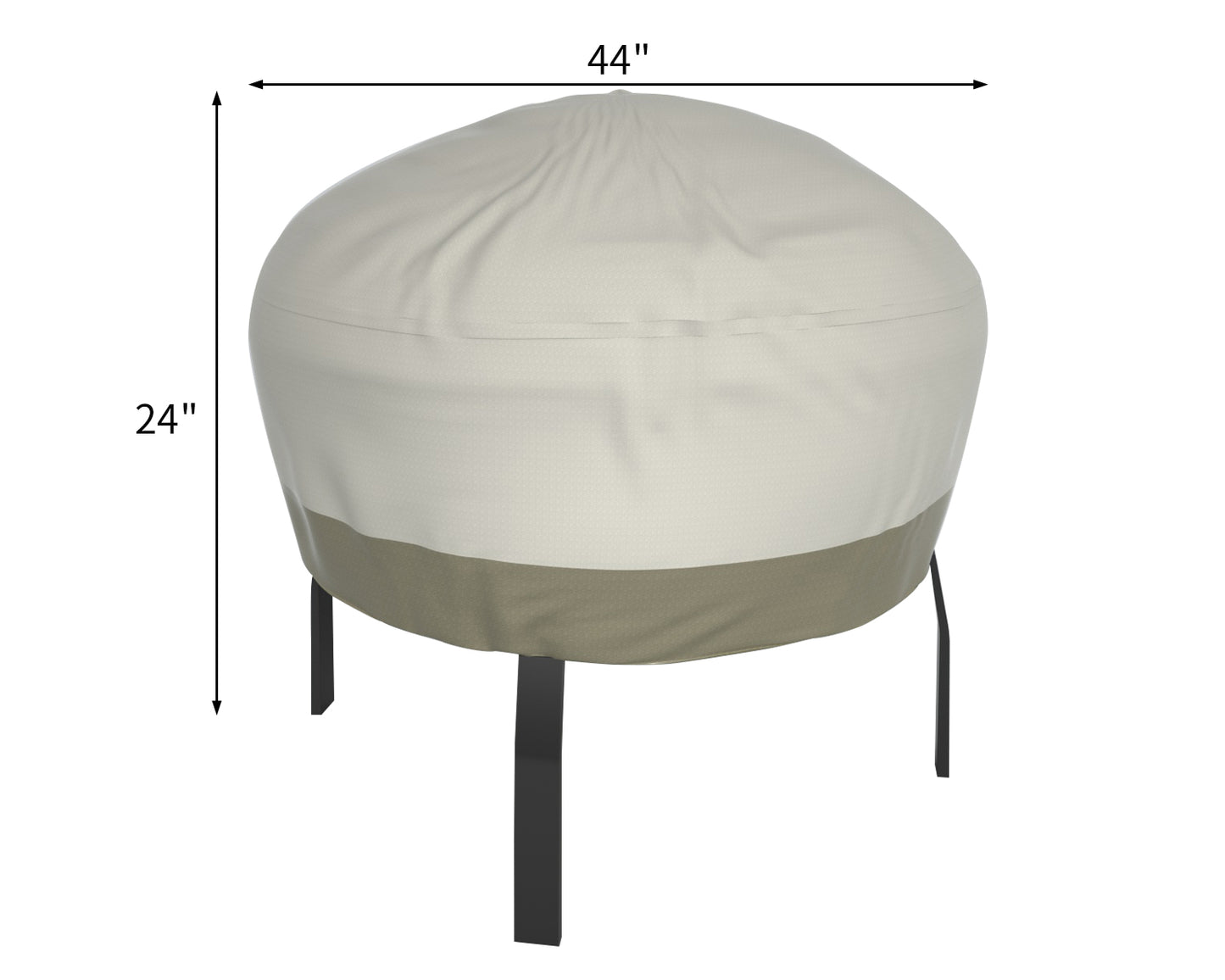 Patio Fire Pit Cover, 44"D X 24"H,