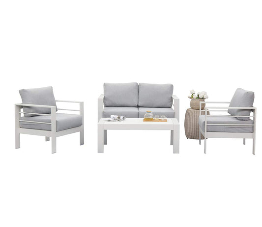 4 Piece Outdoor Aluminum Sectional Sofa