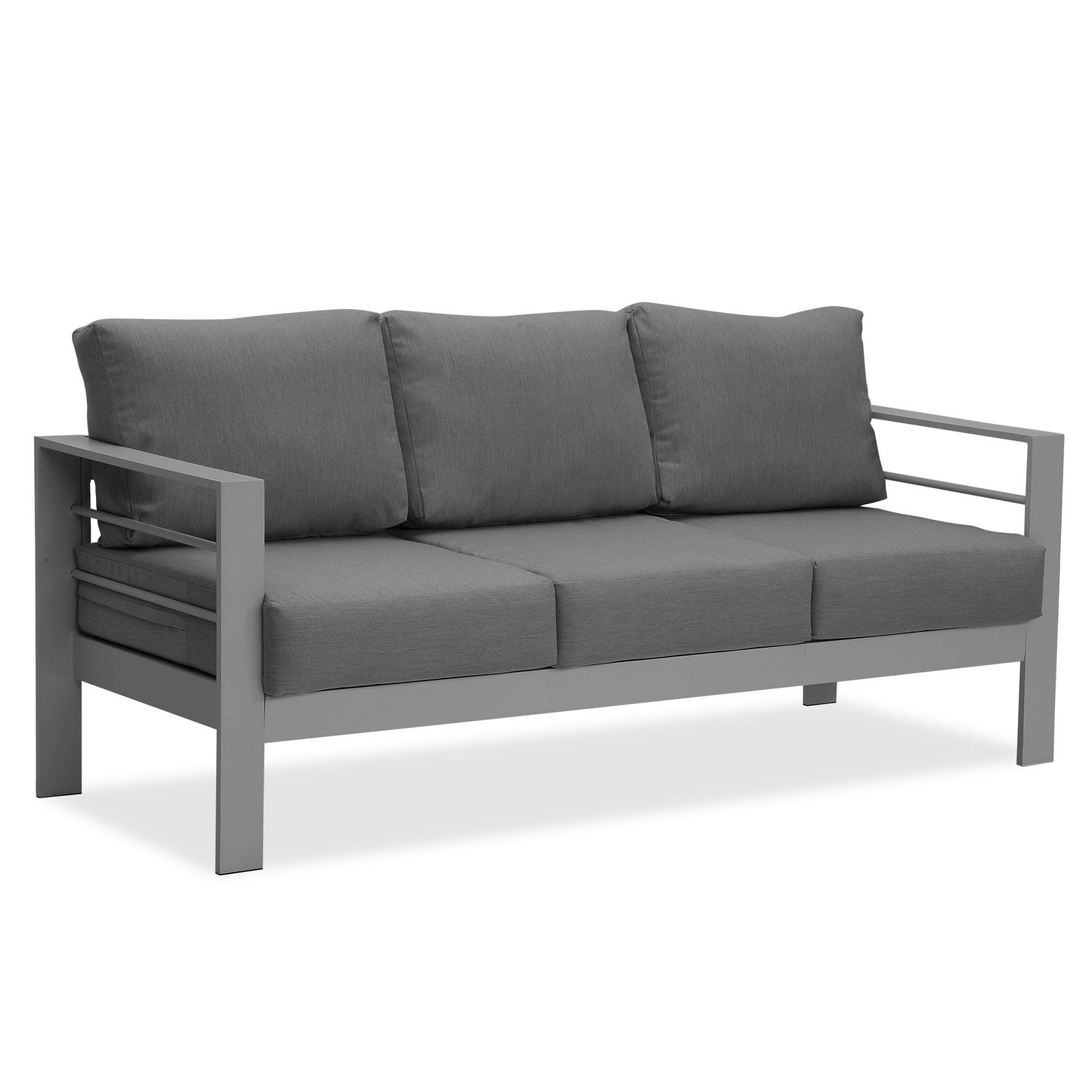 Patio Furniture 3 Seats Aluminum Sofa