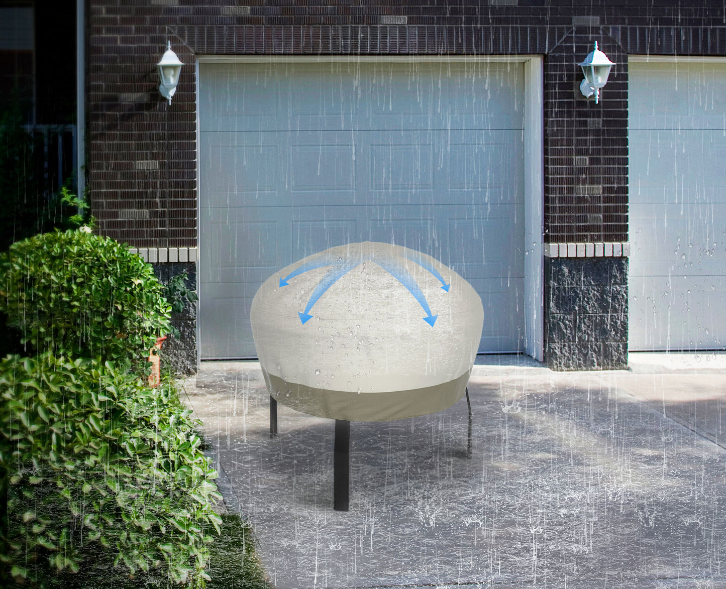 Patio Fire Pit Cover, 44"D X 24"H,