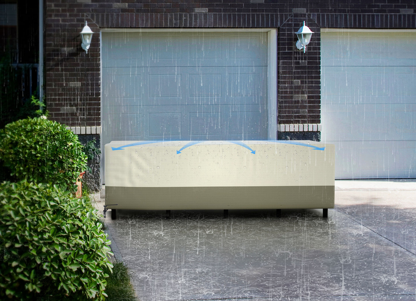 Outdoor Patio Furniture Table Set Cover,74''x47''x28''