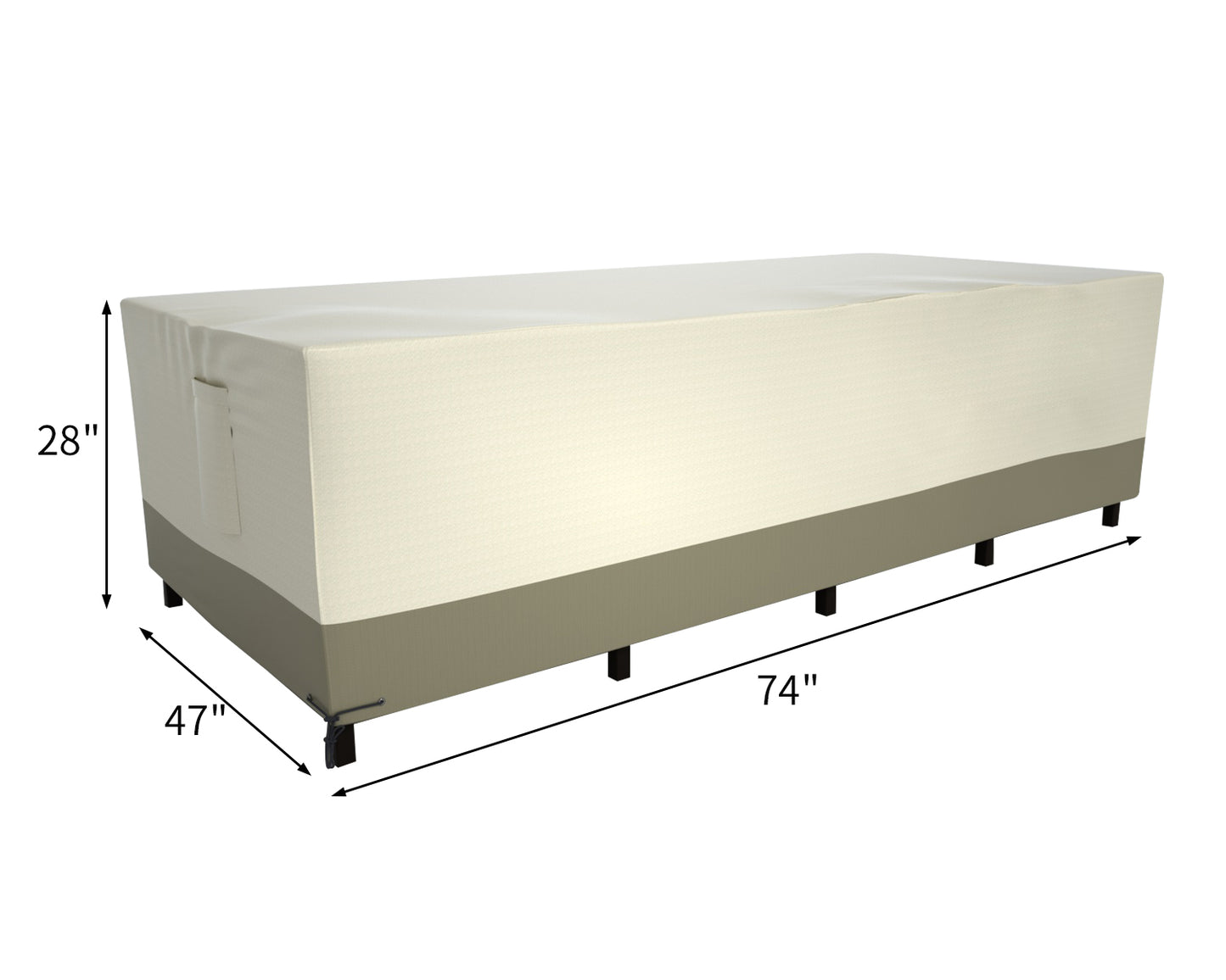 Outdoor Patio Furniture Table Set Cover,74''x47''x28''