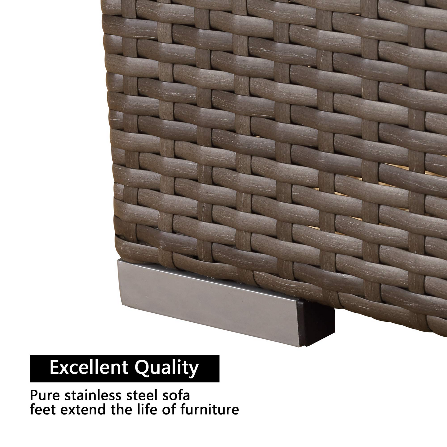 2 Pieces Outdoor Patio Furniture Corner Sofas