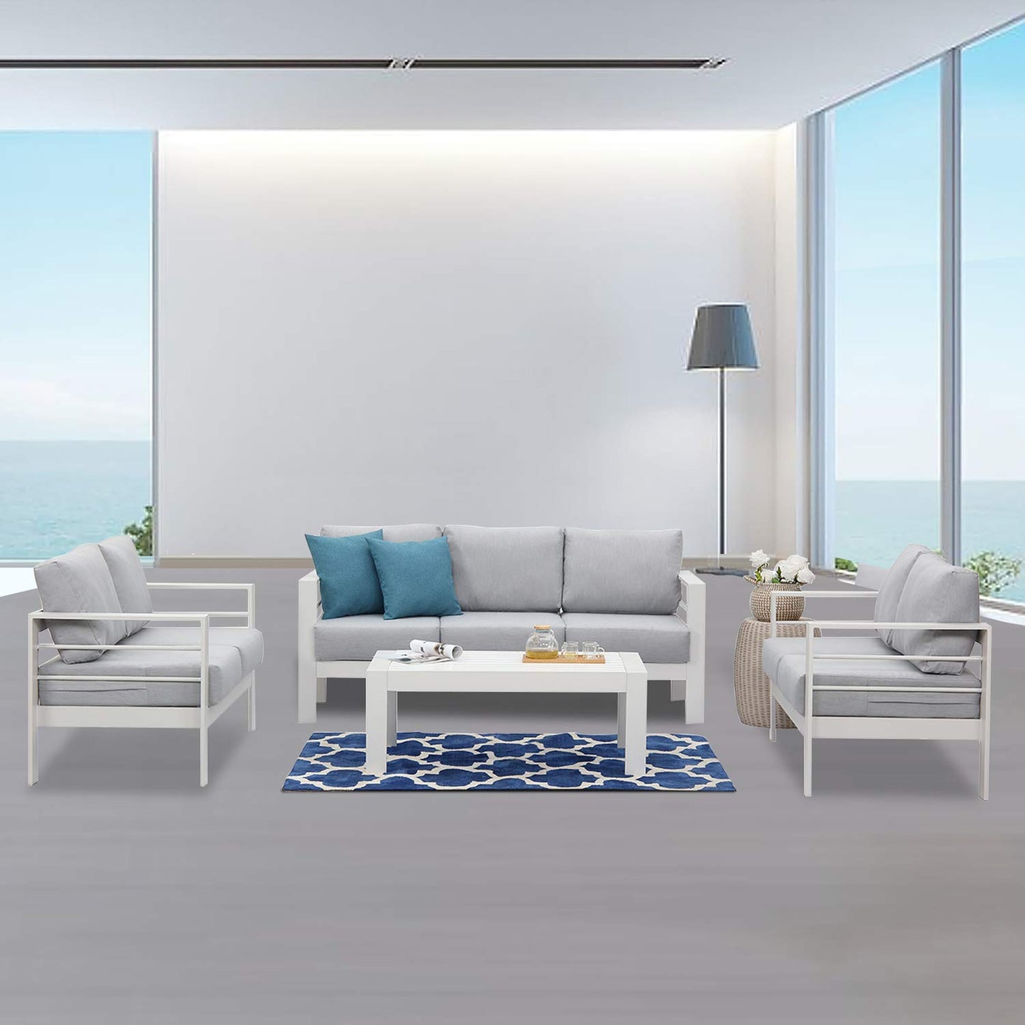 4 Pieces Aluminum Conversation Set