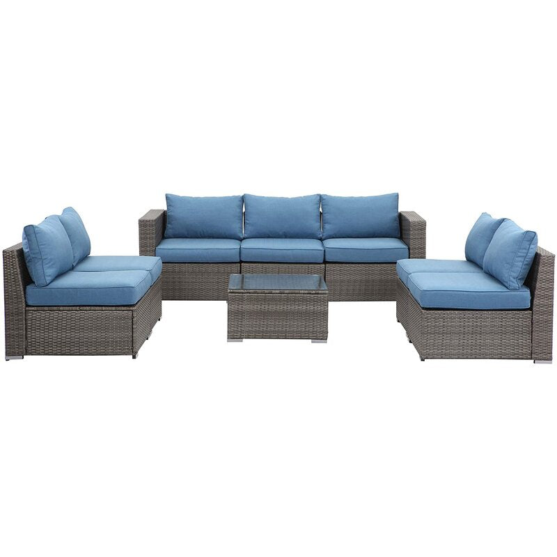 8 Pieces Outdoor Sectional Sofa Set