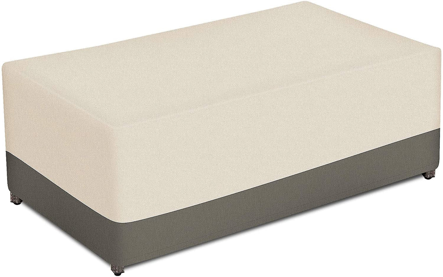 Patio Furniture Set Cover, Rectangular,124 X 63 X 27 inches, Beige