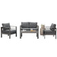 4 Piece Outdoor Aluminum Sectional Sofa