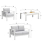 4 Piece Outdoor Aluminum Sectional Sofa