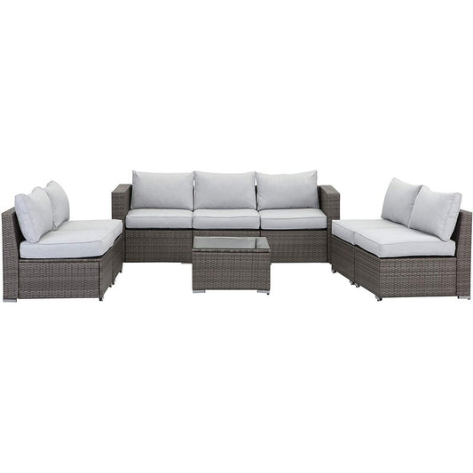 8 Pieces Outdoor Sectional Sofa Set