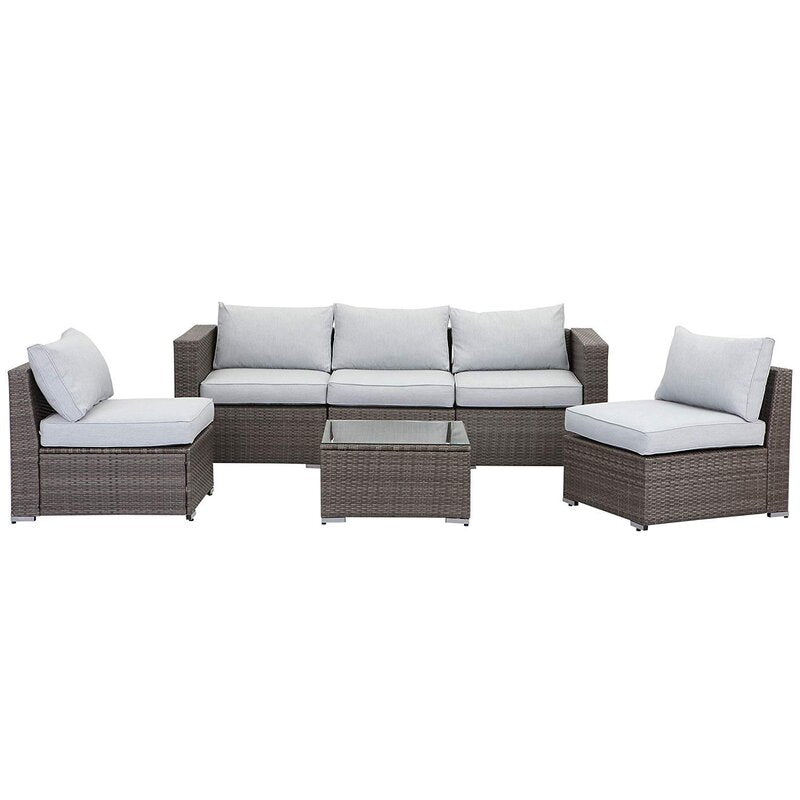 6 Piece Outdoor Sectional Furniture Set