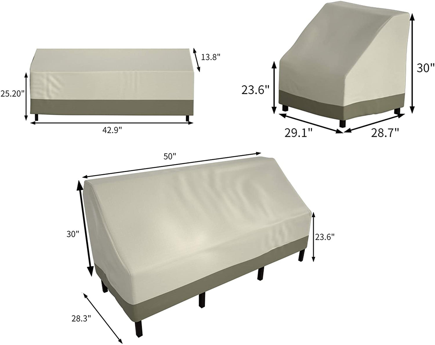 4 Piece Outdoor Furniture Cover Waterproof