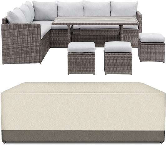 Patio Furniture Set Cover, 108 X 82 X 28 inches, Beige