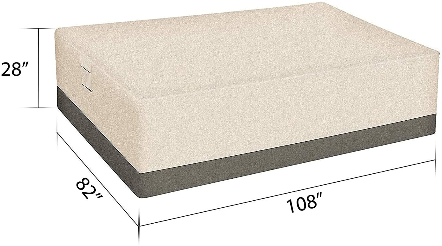 Patio Furniture Set Cover, 108 X 82 X 28 inches, Beige